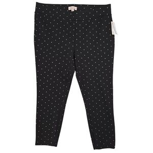 Philosophy Womens 2X Pull On‎ Pants Black Stretch NEW With Rhinestones
